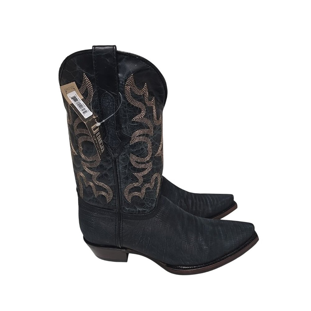 Dingo Men's DI 107 The Duke Snip Leather Pull On Western Boot Navy Size 11.5D - Picture 2 of 6